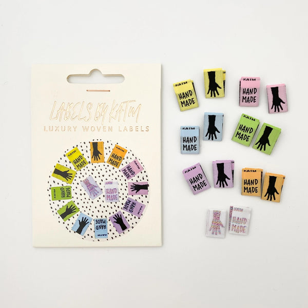 Rainbow Mini Hands Woven Labels - Kylie And The Machine