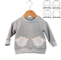 Sintra Sweatshirt Sewing Pattern- Baby 6M/4Y - Ikatee