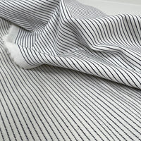 Yarn Dyed Hickory Stripe Organic Cotton Shirting - Oeko-Tex® - Japanese Import - Painter's White