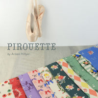 Arabesque - Mint - Piroulette - Arleen Hillier - Birch Fabrics - Poplin
