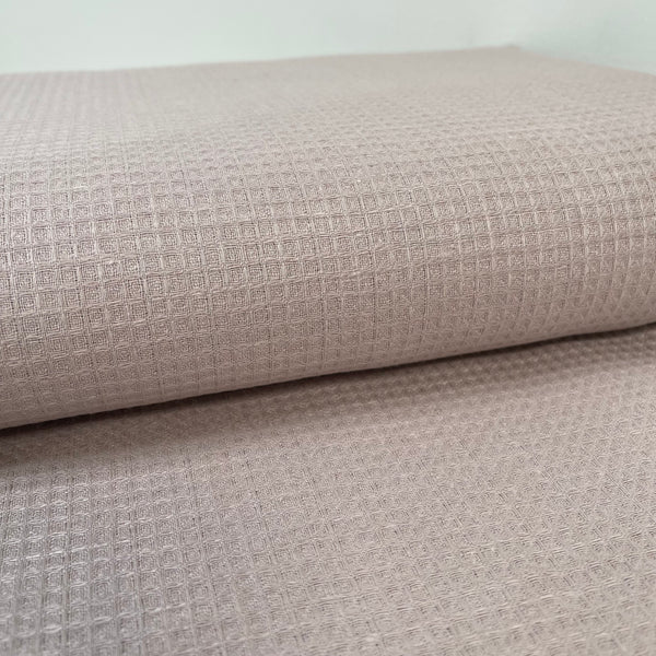 Waffle Linen + Cotton 240gsm - Powder - European Import - Simplifi Fabric