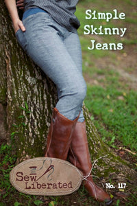 Simple Skinny Jeans Paper Pattern - Sew Liberated