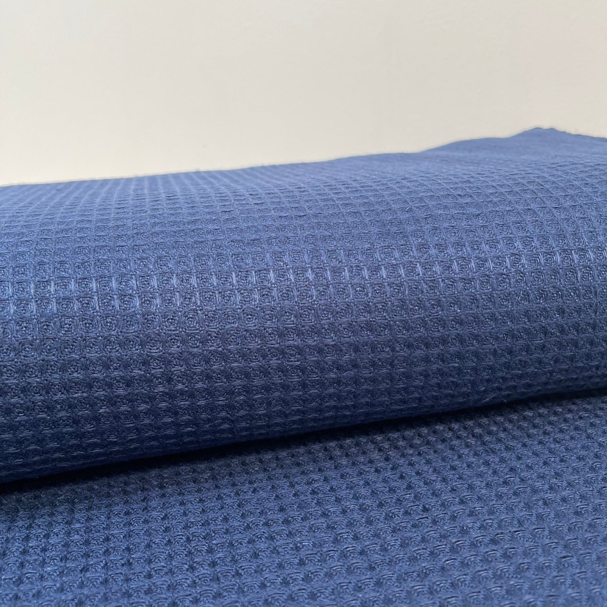 Waffle Linen 240gsm - Navy - European Import - Simplifi Fabric - Simplifi Fabric